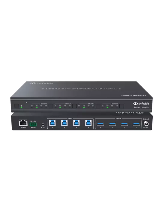 INFOBIT IMATRIXUB44V2 USB matrix iMatrix UB44-V2 USB3.2 4x4 with IP control INFOBIT INFIMATRIXUB44V2 | MusicGoodDeal