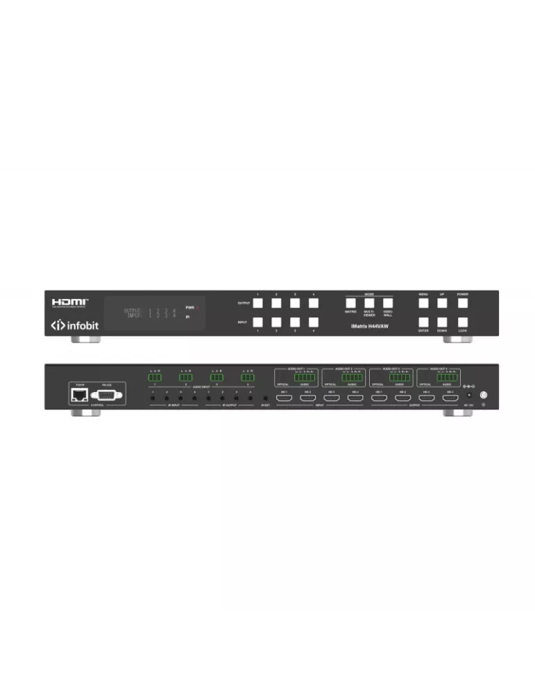 INFOBIT IMATRIXH44VAW Matrice switcher  iMatrix H44VAW 4x HDMI In / 4x HDMI Out Fonc Videowall