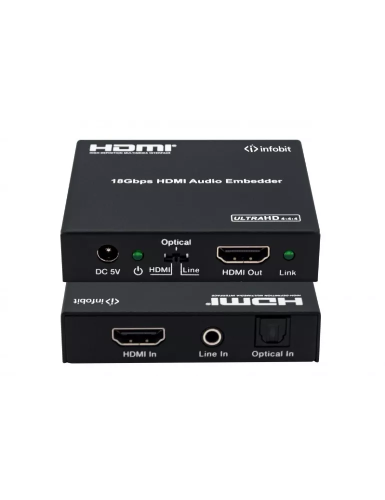 INFOBIT ITRANSAE01 Infobit iTrans AE01- Integrateur Audio SPDIF ou Analogique au HDMI 4K60