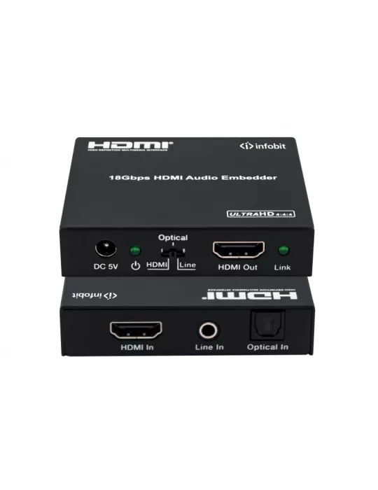 INFOBIT ITRANSAE01 Infobit iTrans AE01- Audio SPDIF or Analog to HDMI 4K60 Integrator INFOBIT INFITRANSAE01 | MusicGoodDeal