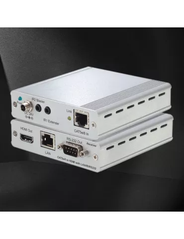 LINDY 38218 : Récepteur C6-100m Premium PoE pour extender (amplificateur) HDMI avec technologie HDBaseT 2