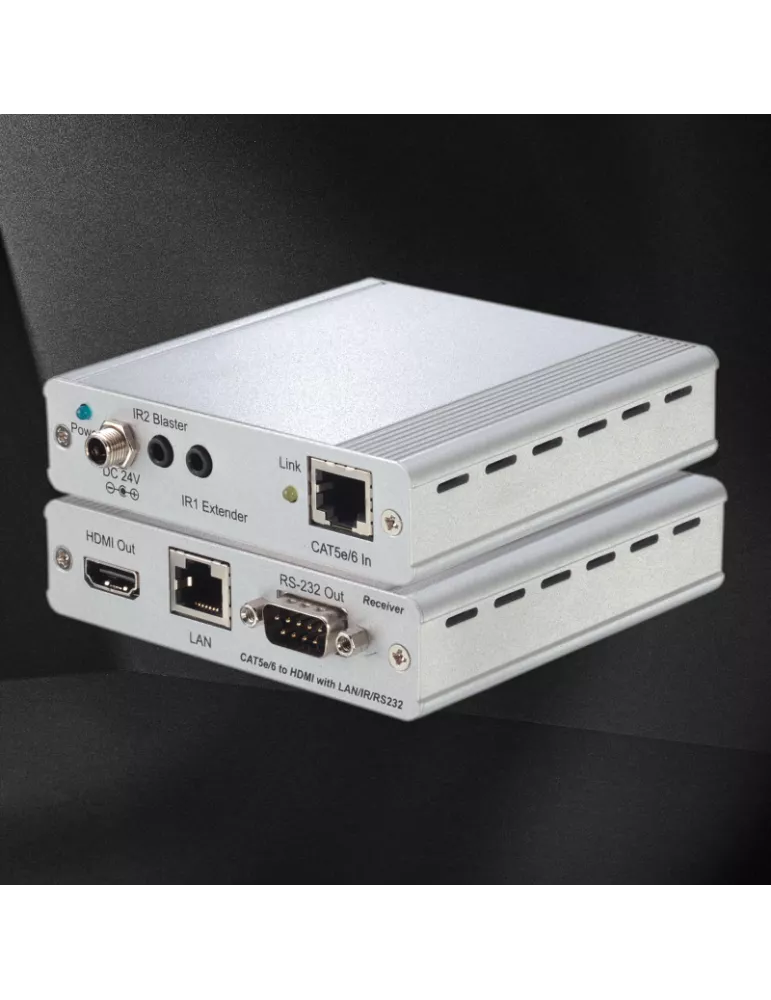 LINDY 38218 : Récepteur C6-100m Premium PoE pour extender (amplificateur) HDMI avec technologie HDBaseT