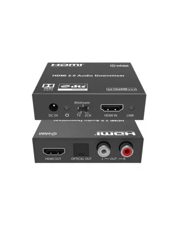 INFOBIT ITRANSAD02 4K60 HDMI audio extractor in Analog and SPDIF downmix - Infobit iTrans AD02 INFOBIT INFITRANSAD02 | MusicGo