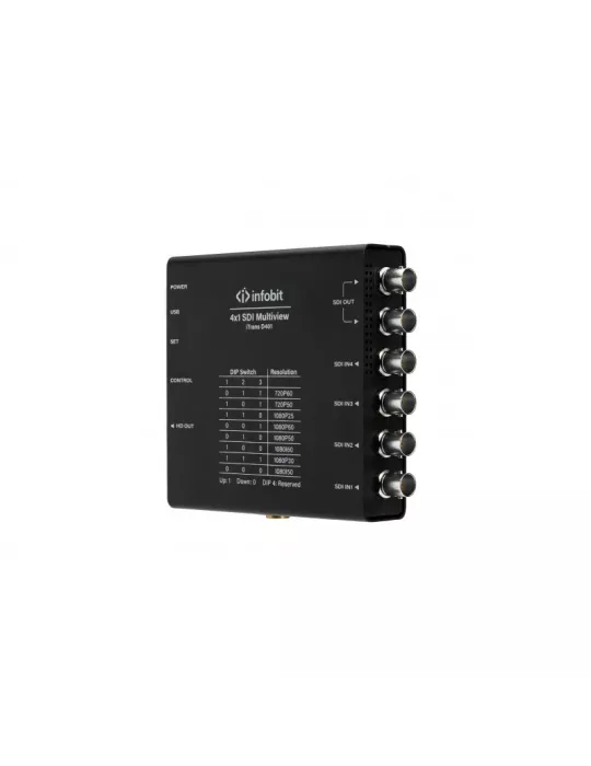 INFOBIT iTRANSD401 Switch Multiviewer 4X1 3G-SDI  iTrans D401 avec commutation fluide