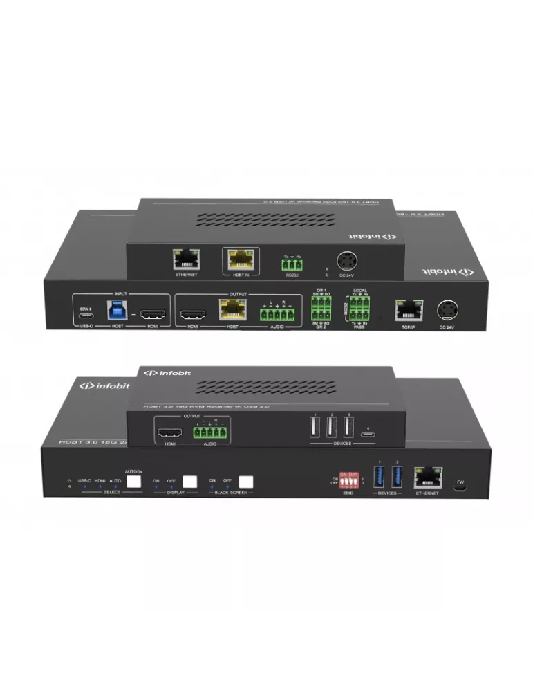 INFOBIT ISWITCH201K Kit Switcher 2x1 HDMI 18Gbps   USB-C   KVM Infobit iSwitch 201K compatible with camera and USB speaker mic