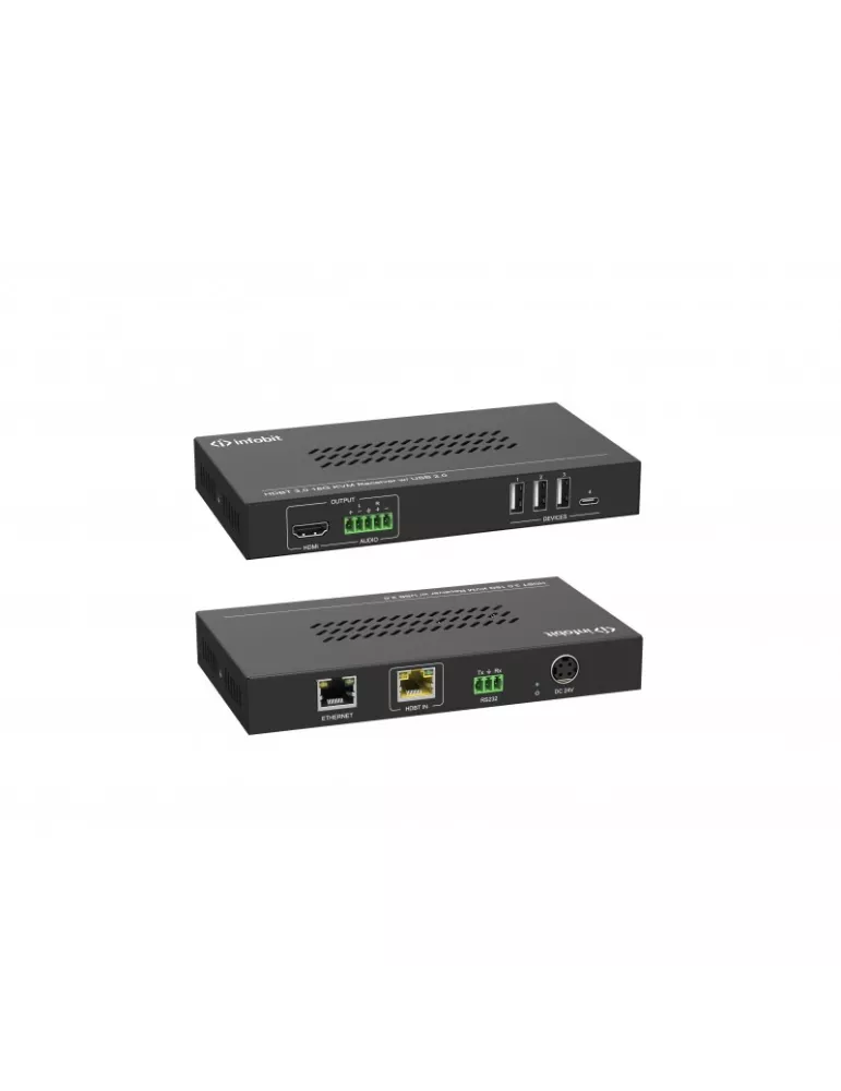 INFOBIT ISWITCH201K Kit Switcher 2x1 HDMI 18Gbps   USB-C   KVM Infobit iSwitch 201K kompatibel mit einer Kamera und USB-Lautsp