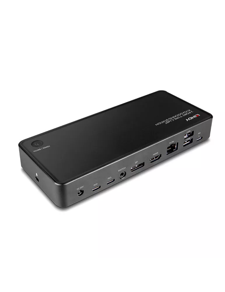 LINDY 43202 Lindy  Docking Station KVM 2 Ports Type C MST