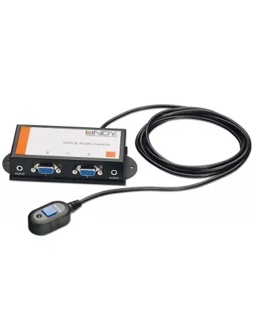 LINDY 32586  Autoswitch 2 1 - 2 VGA ports and stereo audio with remote control LINDY LIN32586 | MusicGoodDeal