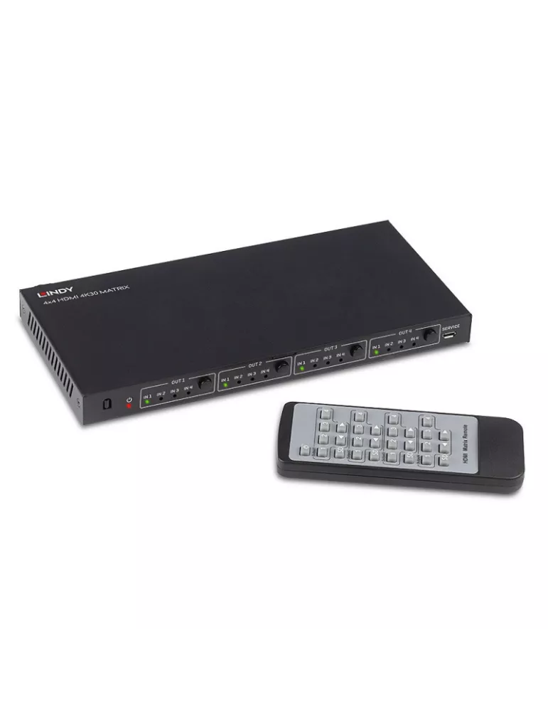 LINDY 38152 Conmutador Matriz HDMI 1.4 4x4 10.2G LINDY LIN38152 | MusicGoodDeal