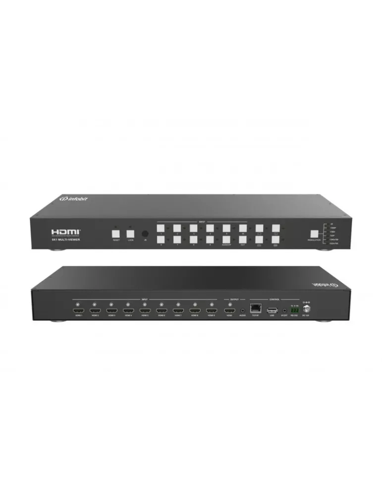 INFOBIT ISWITCH901 Multiview-Switch 9x1 HDMI 4K30 Infobit iSwitch 901 INFOBIT INFISWITCH901 | MusicGoodDeal