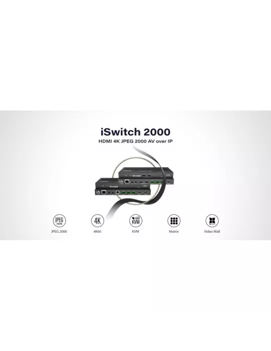 INFOBIT ISWITCH2000C iSwitch 2000C - HDMI 4K JPEG 2000 AV noeux de Control sur IP
