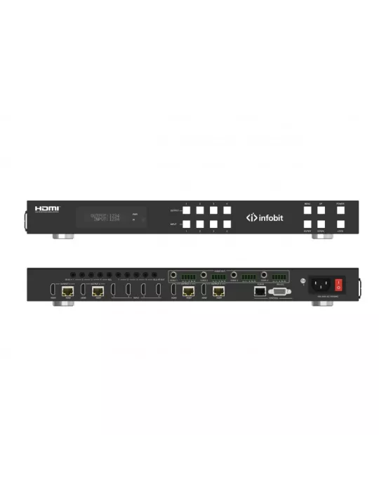 INFOBIT IMATRIXH44H150 HDMI Matrix Extender mit 4x HDBaseT 150m Receivern Infobit - iMatrix H44H150 INFOBIT INFIMATRIXH44H150