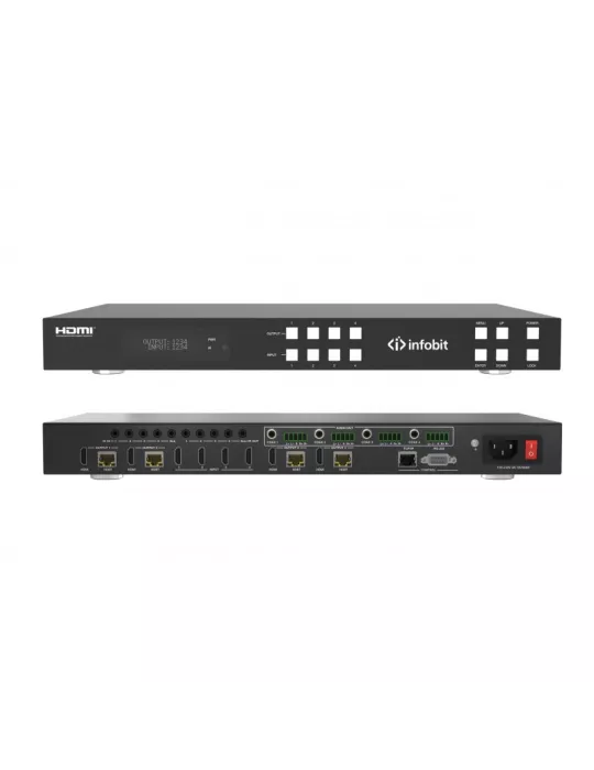 INFOBIT IMATRIXH44H150 Matrice Extender HDMI avec 4x recepteurs HDBaseT 150m Infobit - iMatrix H44H150
