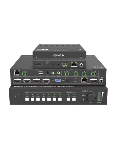INFOBIT ISWITCH602 Matrix SwitcherHDMI   Extender HDBT 6x2 4K60 Infobit iSwitch 602 compatible HDMI V2.0   HDCP 2.2 INFOBIT IN
