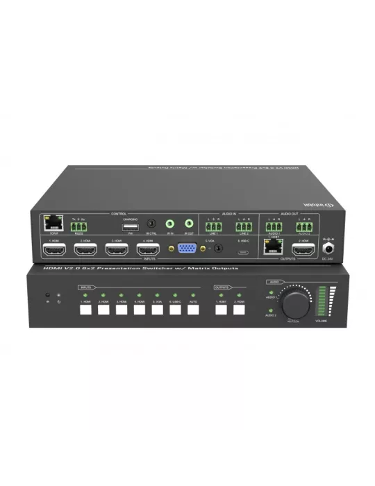 INFOBIT ISWITCH602 Matrix SwitcherHDMI   Extender HDBT 6x2 4K60 Infobit iSwitch 602 compatible HDMI V2.0   HDCP 2.2 INFOBIT IN