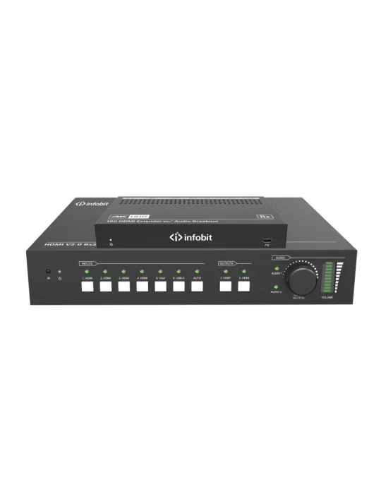 INFOBIT ISWITCH602 Matrix SwitcherHDMI   Extender HDBT 6x2 4K60 Infobit iSwitch 602 compatible HDMI V2.0   HDCP 2.2 INFOBIT IN