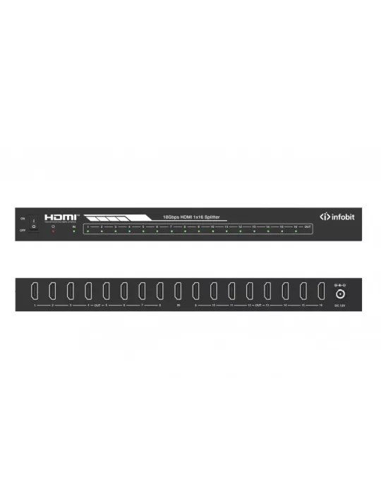 INFOBIT ISWITCH1016 Divisor 1x16 HDMI 4K60 Infobit - iSwitch 1016 INFOBIT INFISWITCH1016 | MusicGoodDeal