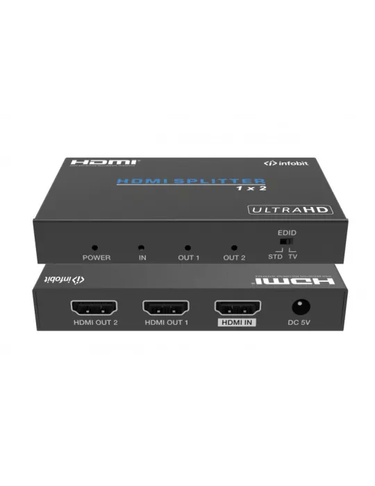 INFOBIT ISWITCH102 Splitter 1x2 HDMI 4K60 Infobit - iSwitch 102