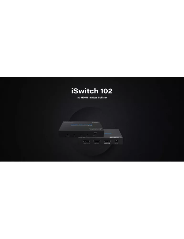 INFOBIT ISWITCH102 Splitter 1x2 HDMI 4K60 Infobit - iSwitch 102 INFOBIT INFISWITCH102 | MusicGoodDeal