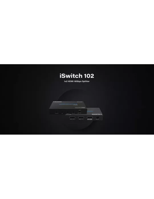 INFOBIT ISWITCH102 Splitter 1x2 HDMI 4K60 Infobit - iSwitch 102 INFOBIT INFISWITCH102 | MusicGoodDeal
