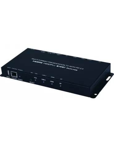 4THEWALL PSW0401EHDBO Switcher HDBT (HDMI VGA USB-C DP) In vers HDBT Out  SC-PSW0401E-HDBO