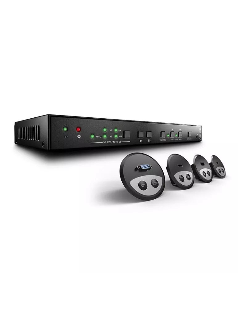 LINDY 38282 - Switch et Scaler de Présentation avec kit de modules encastrables
