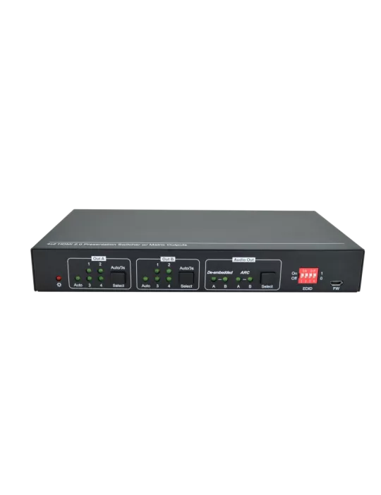 4THEWALL PSW0402EA Switcher de presentation 4xHDMI (2x HDMI Audio M3 PSDIF) Out SC-PSW0402E-A