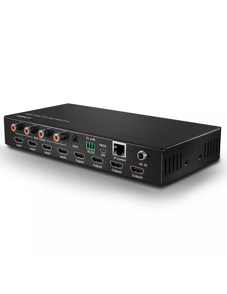 LINDY 38247  Switch Matrix Pro 4x4 HDMI 2.0 18G LINDY LIN38247 | MusicGoodDeal