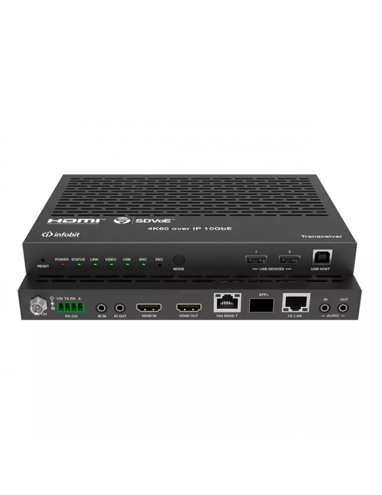 INFOBIT iSWITCHSDVTR 4K HDMI SDVoE AV Encoder und 4K60 KVM Decoder Über Netzwerk und und Glasfaser iSwitch SDV-TR INFOBIT INFi