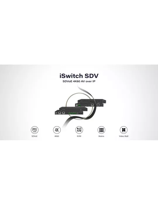 INFOBIT iSWITCHSDVTR 4K HDMI SDVoE AV Encoder und 4K60 KVM Decoder Über Netzwerk und und Glasfaser iSwitch SDV-TR INFOBIT INFi