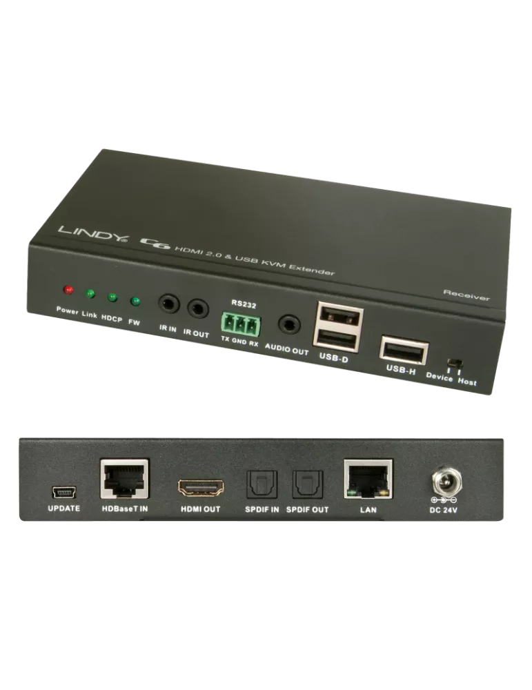LINDY 38209  C6 KVM Extender Kit HDBaseT HDMI 2.0   USB 100m LINDY LIN38209 | MusicGoodDeal