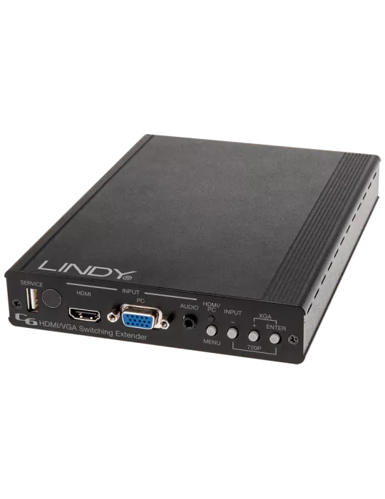 LINDY 38215 : Emetteur HDBaseT C6-100m HDMI & VGA avec fonction PoH (Power over HDBaseT)