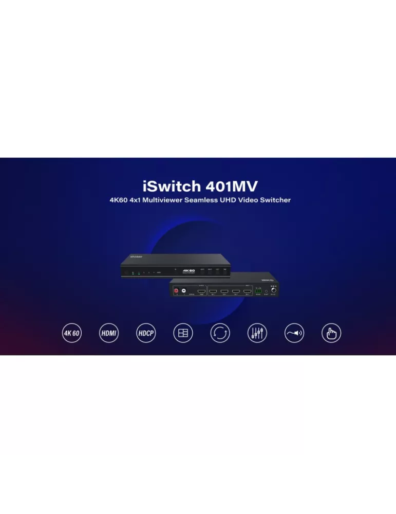 INFOBIT ISWITCH401MV Conmutador Multiviewer Infobit- iSwitch 401MV INFOBIT INFISWITCH401MV | MusicGoodDeal