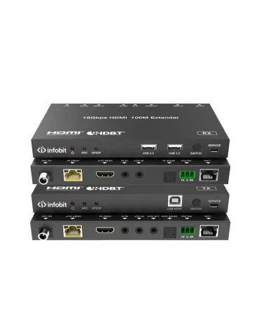 INFOBIT E100KT Transmetteur HDBaseT Extender Infobit - E100K-T jusqu'à 100m