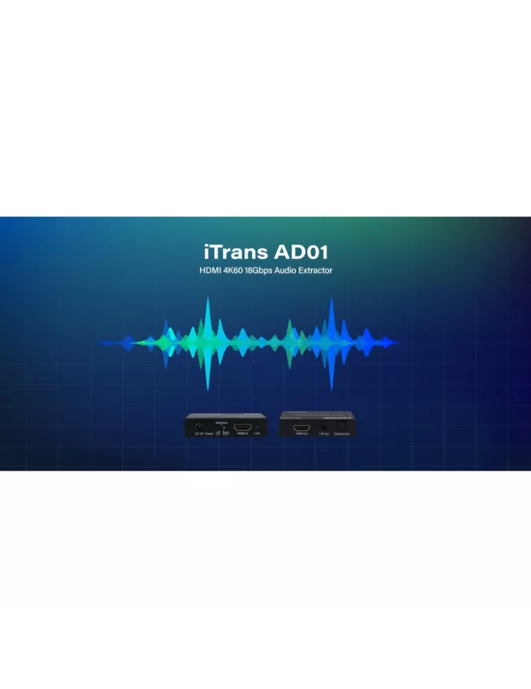 INFOBIT ITRANSAD01 Extractor de audio HDMI 4K60 - Infobit iTrans AD01 INFOBIT INFITRANSAD01 | MusicGoodDeal