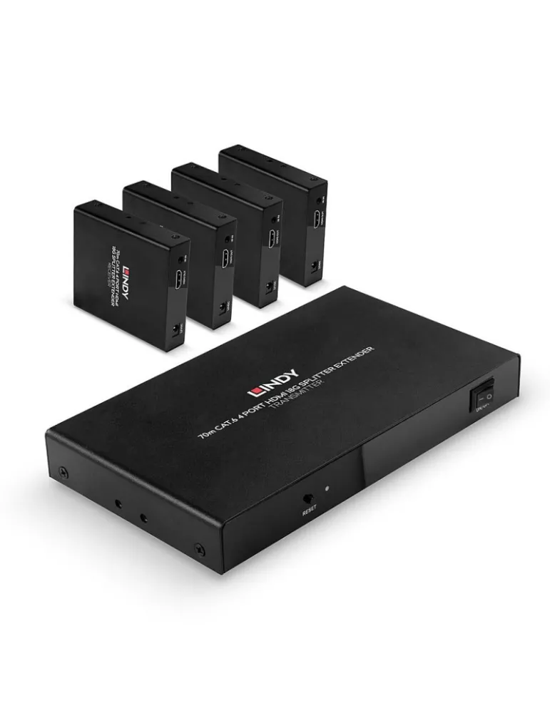 LINDY 38262 Lindy Splitter Extender Cat.6 4 port HDMI 4K60 70m LINDY LIN38262 | MusicGoodDeal