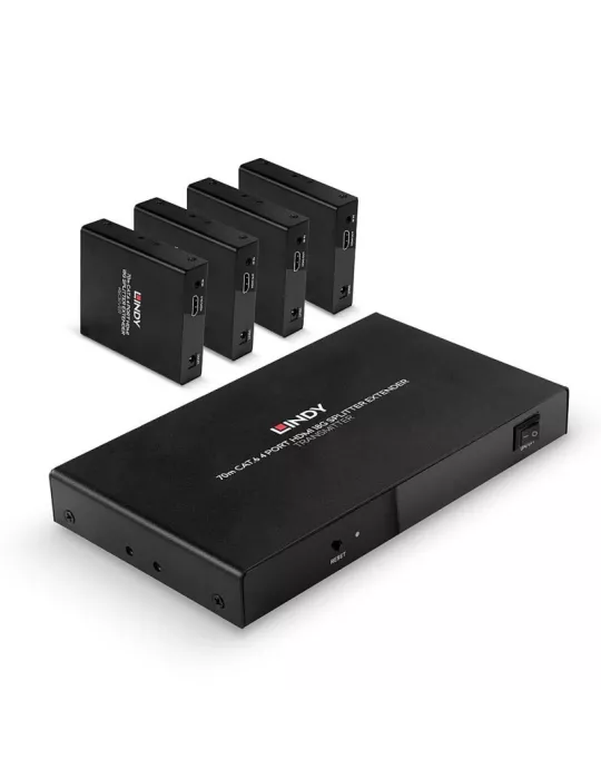 LINDY 38262 Lindy Splitter Extender Cat.6 4 port HDMI 4K60 70m LINDY LIN38262 | MusicGoodDeal
