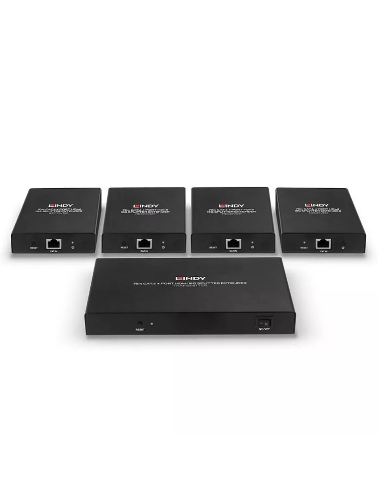 LINDY 38262 Lindy Splitter Extender Cat.6 4 port HDMI 4K60 70m LINDY LIN38262 | MusicGoodDeal
