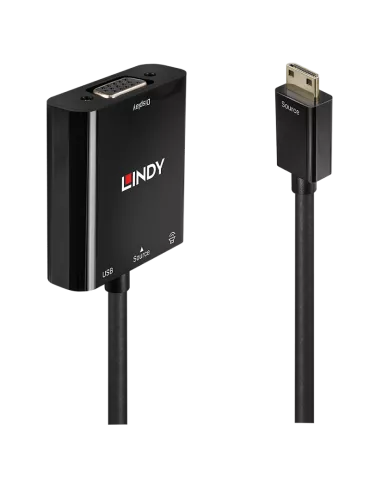 LINDY 38286 Mini HDMI zu VGA Konverter   Audio LINDY LIN38286 | MusicGoodDeal