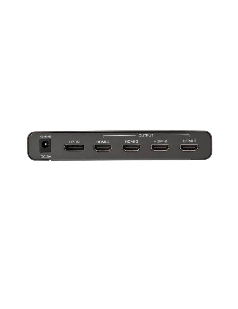 LINDY 38418 - Convertisseur DisplayPort 1.2 vers 4 x HDMI avec processeur pour mur d'écrans