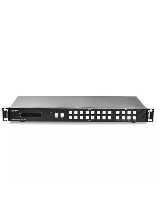 LINDY 38260 Lindy  Matrice vidéo 8x8 HDMI 18G avec Scaler pour mur d'images