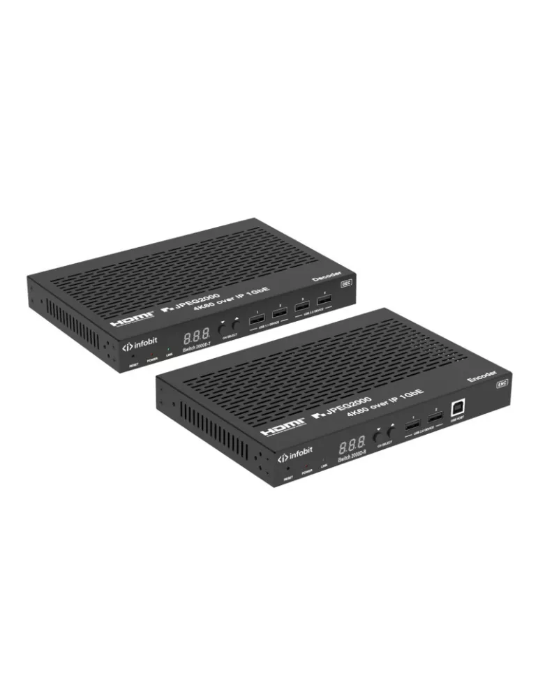 INFOBIT ISWITCH2000DR Conmutador Receptor IP iSwitch 2000D-R HDMI 4K60 JPEG 2000 AV KVM Dante INFOBIT INFISWITCH2000DR | Music