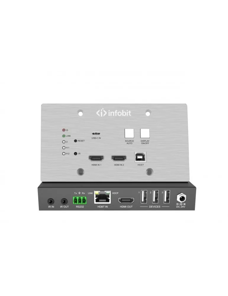 INFOBIT WP301KIT HD BaseT Extender Kit Sender Wandplatte   Empfängerbox Infobit WP301 KIT INFOBIT INFWP301KIT | MusicGoodDeal