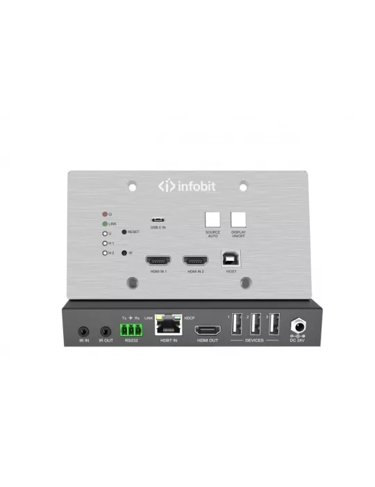 INFOBIT WP301KIT Kit Extender HD BaseT Transmitter Wall plate   Receiver box Infobit WP301 KIT INFOBIT INFWP301KIT | MusicGood