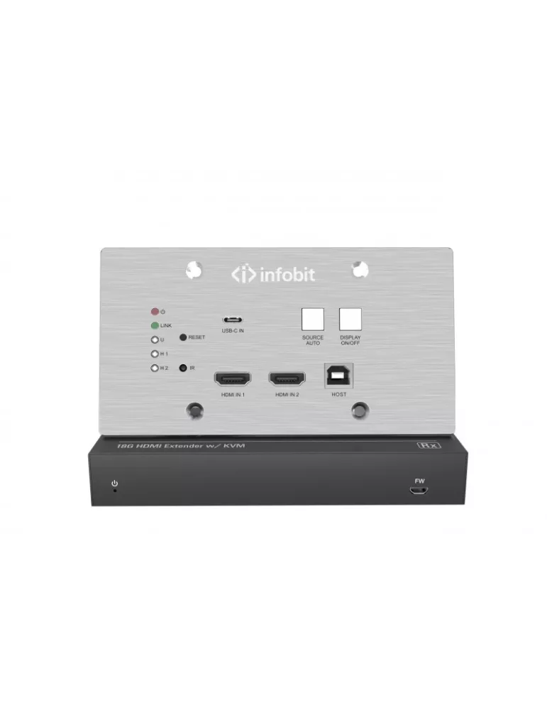 INFOBIT WP301KIT Kit Extensor HD BaseT Transmisor Placa de Pared   Infobit WP301 KIT Caja Receptora INFOBIT INFWP301KIT | Musi