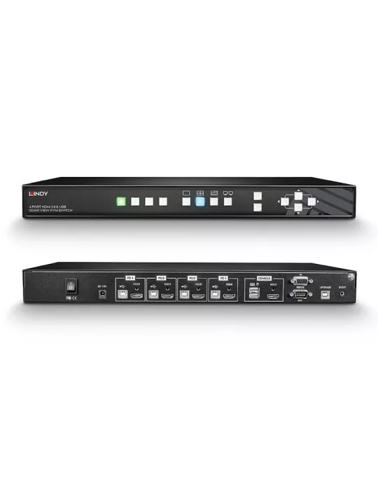 LINDY 32329  KVM Pro Switch HDMI 4K Quad View 4 ports LINDY LIN32329 | MusicGoodDeal
