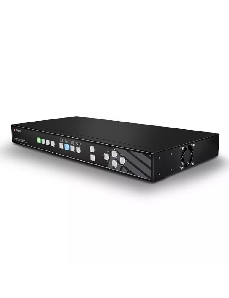 LINDY 32329 : Switch KVM Pro HDMI 4K Quad View 4 ports
