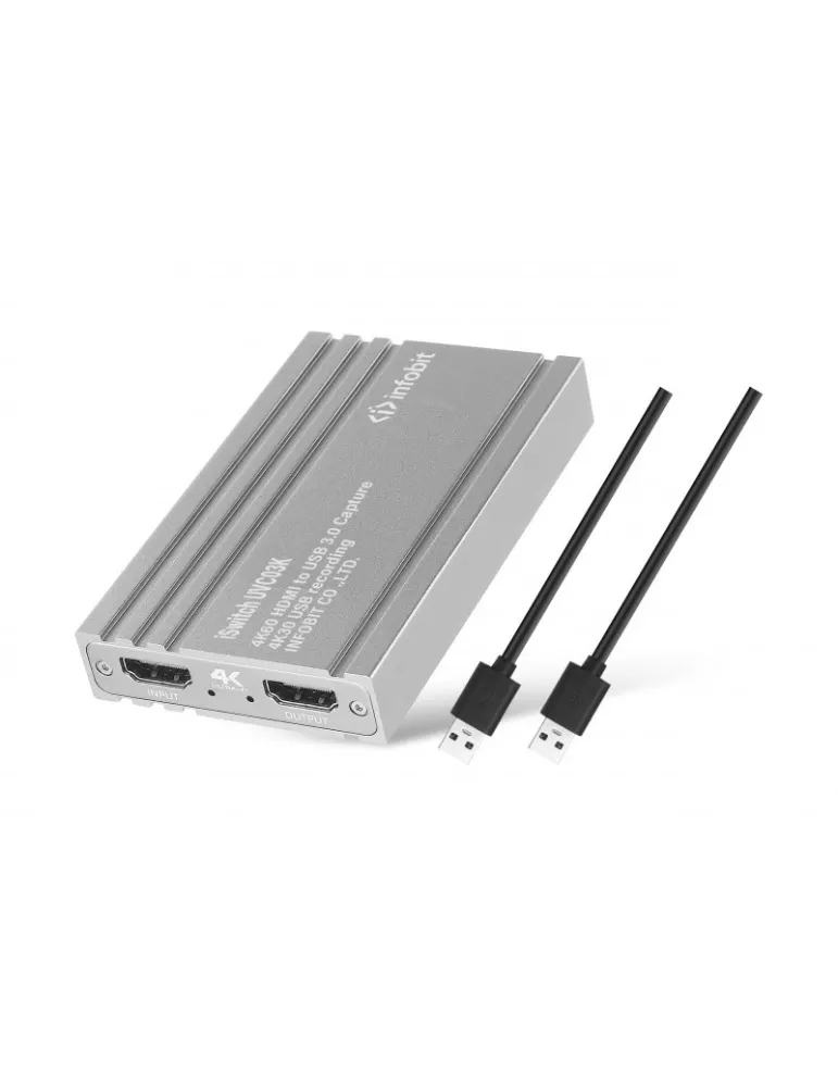 INFOBIT iSWITCHUVC03K - iSwitch UVC03K - 4K60 HDMI to USB 3.0 transfer and 4K30 USB recorder INFOBIT INFiSWITCHUVC03K | MusicG