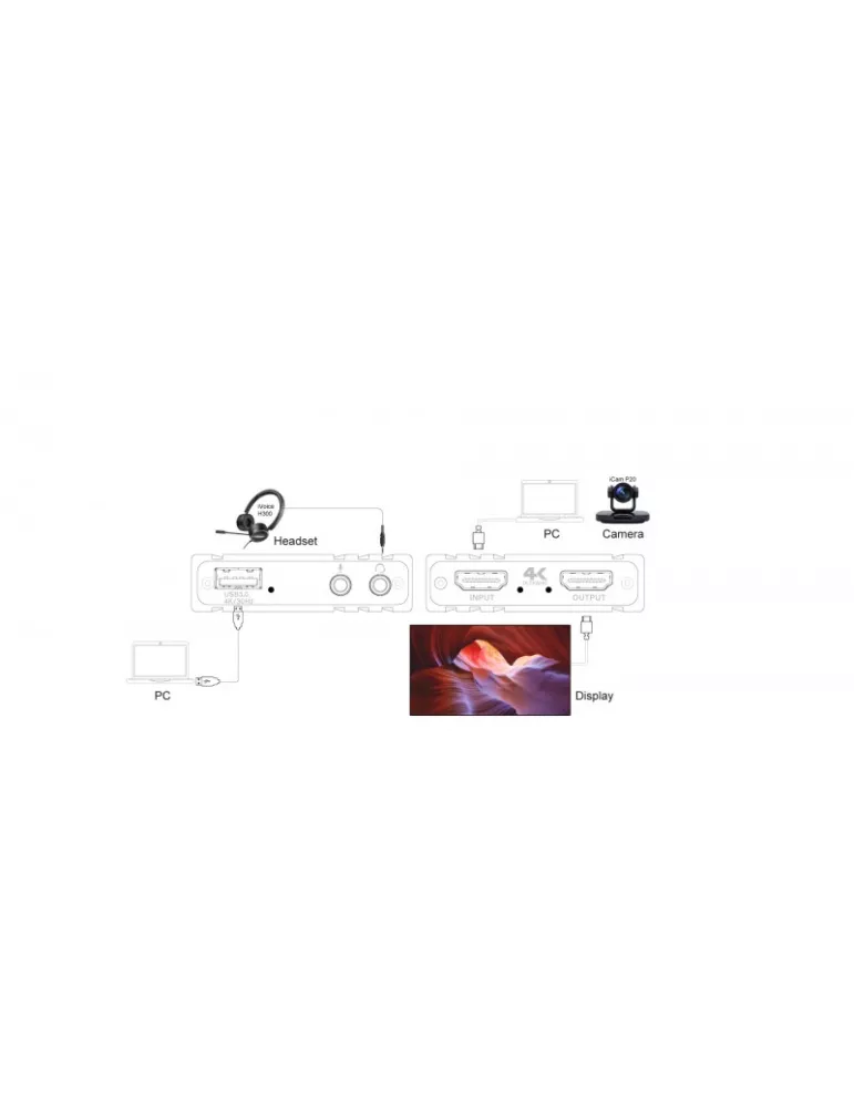 INFOBIT iSWITCHUVC03K - iSwitch UVC03K - 4K60 HDMI to USB 3.0 transfer and 4K30 USB recorder INFOBIT INFiSWITCHUVC03K | MusicG