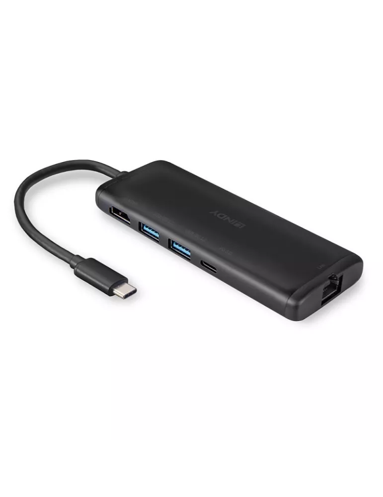 LINDY 43358 Lindy DST-Mini Mini Docking Station USB C para portátil con resolución 4K y carga de 100 W LINDY LIN43358 | MusicG
